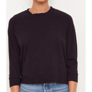 NEW STATESIDE supima slub jersey sweatshirt tee in crystal blue (color of the li